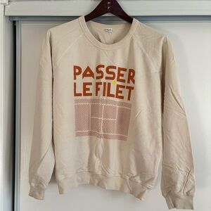 Clare V x Racquet sweatshirt size L